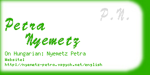 petra nyemetz business card